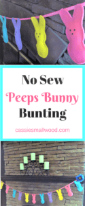 This no-sew Peeps bunny banner tutorial comes with a free printable pattern that you can use for your own Peeps crafts and decorations. This is the perfect Peeps party decoration for Easter with an easy to follow tutorial that anyone can do.
