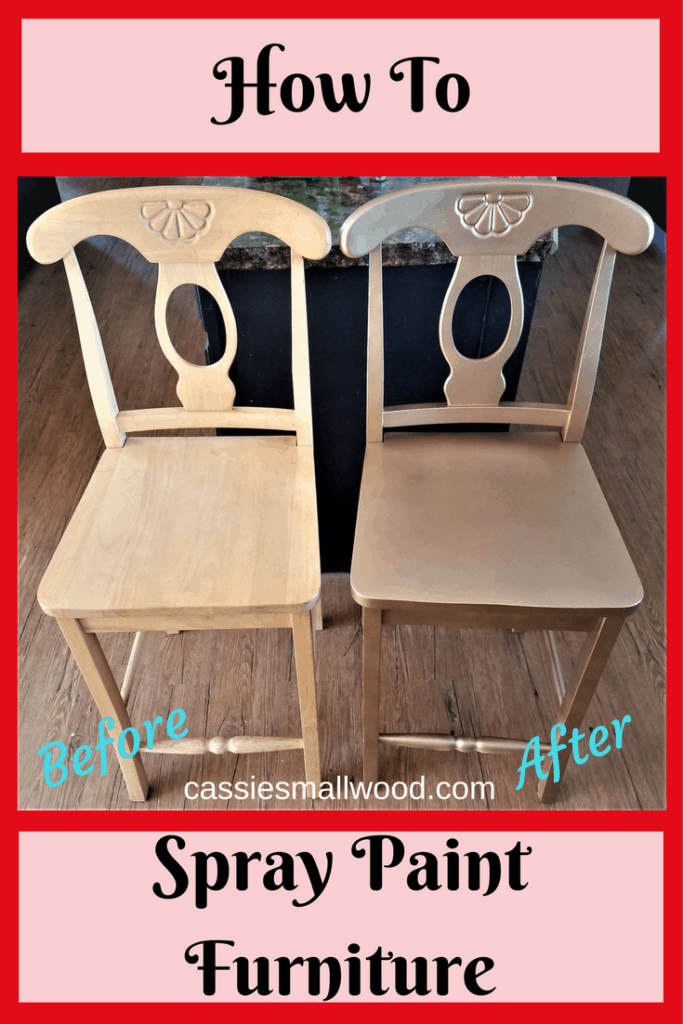 How To Spray Paint Furniture With Metallic Spray Paint Cassie