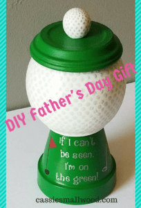 Golf gift for dad for father's day. Father's day homemade gifts from kids. This fathers day golf craft is an unuasual golf gift that any golfer will love.