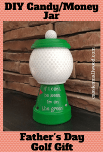 Golf gift for dad for father's day. Father's day homemade gifts from kids. This fathers day golf craft is an unusual golf gift that any golfer will love.