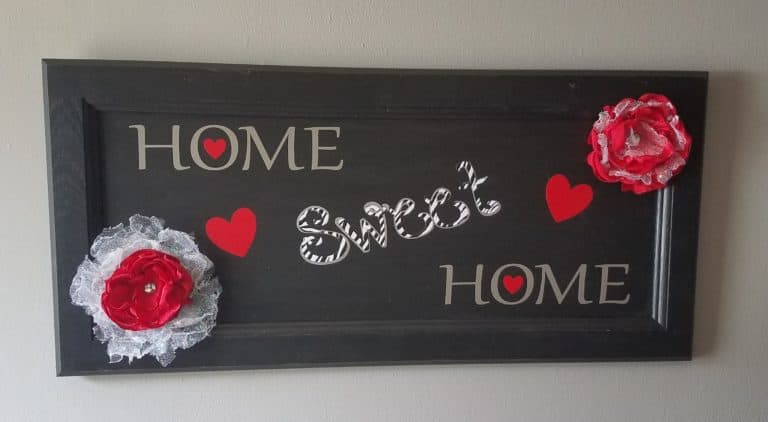 DIY Sign Using An Upcycled Cabinet Door