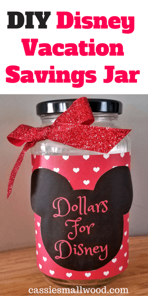 Make your own DIY Mickey Mouse Disney Vacation Fund Jar. Free printable labels to create your own money saving piggy bank from a mason jar. Show your kids how fun it can be to save up for your family vacation with this cute Dollars For Disney Vacation Savings Jar.