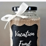 Create your own simple DIY travel savings jar. Save up for your next trip with this cute vacation fund jar. Free printable label templates to create your own perfect idea for your vacation fund jar. Save for your next travel plans whether it's a family vacation or a couples getaway. This makes the perfect vacation savings piggy bank.