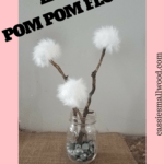 The best and easiest tutorial for pom pom flowers! Starting with a super easy way to make fluffy fur pom poms and then how to make your cute pom poms into awesome rustic pom pom flowers. These are great for farmhouse decor. Simple and inexpensive home decor you don't want to miss!