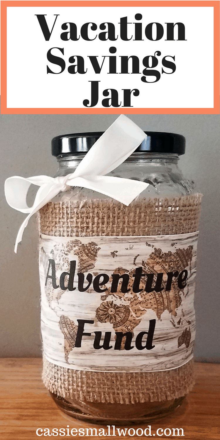 Make your own DIY adventure fund jar for saving money for your next trip. Free printable labels to make creating your adventure fund jar easy. If you have wanderlust, you'll want to start saving money right away for your next trip. Make saving for travel easy when you have this jar handy to just throw your change or dollars in. 