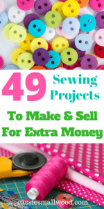 These are the best ideas for sewing projects to make and sell for extra money. Start a small sewing business. Start your own Etsy craft business by sewing at home. These projects are great business ideas for moms who want to start a sewing business and make money from home. 49 diy projects and products you can use to make extra money on the side from home or create a full time online sewing business.