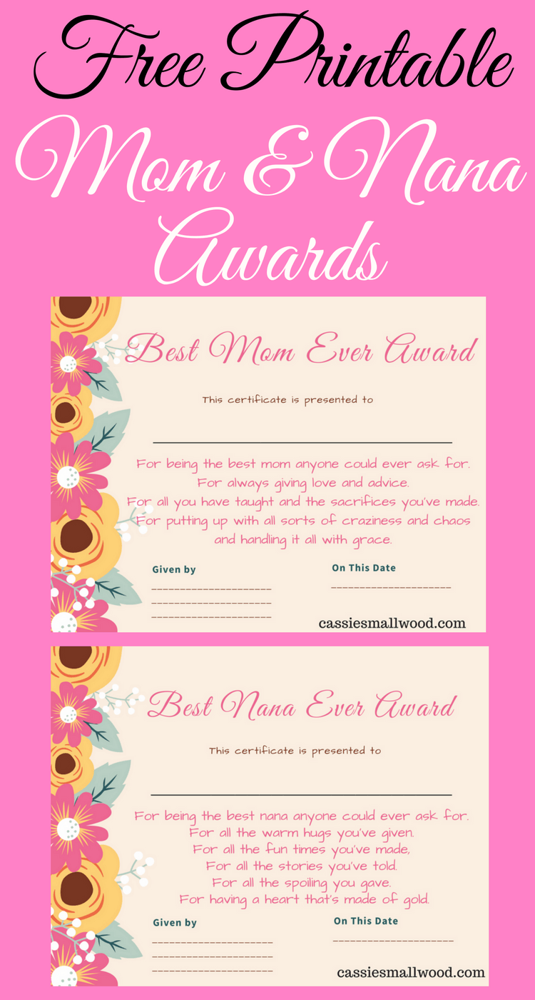 Free Mother s Day Printable Certificate Awards For Mom And Grandma Cassie Smallwood free-mother-s-day-printable-certificate-awards-for-mom-and-grandma-cassie-smallwood