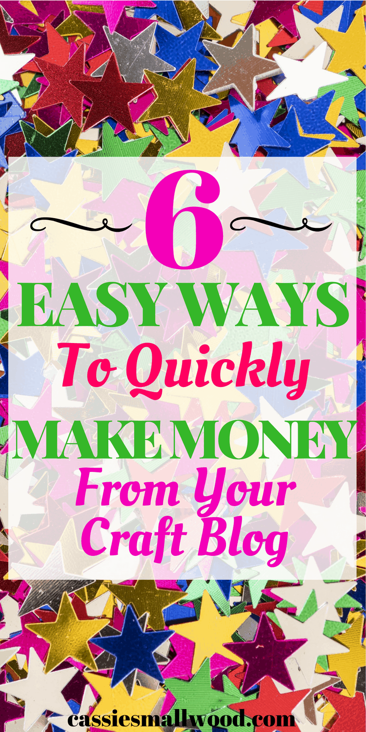 6 ways you can make money with a craft blog. Learn how to start your own craft blog and make money working from home with these easy ways to monetize your DIY blog. Tips to start making money quickly.