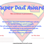 This free printable Dad Superhero award certificate makes a great Father's Day craft for kids to give their Daddy. An awesome last minute gift idea since all you have to do is print it out and put it in a picture frame! Perfect for sons or daughters to give their heroes.