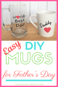 These cute DIY dad and daddy mugs are an easy handmade Father's Day gift from kids or adults. This is a simple craft that children will have fun making with dollar store mugs and Sharpie paint pens. Use the free printable templates for your coffee cups or beer mugs or get creative and make your own quotes. Guys will love them for Christmas and birthday gifts too! Make them for all the men in your life.