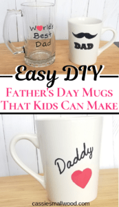 Give Dad an awesome gift this year! This DIY dad mug is an easy homemade Father's Day craft for kids to make using coffee cups or beer mugs. It's fun for families with children to paint for the coffee lover dads to say I love you. This project tutorial comes with simple free printable templates or get creative and make your own design. Great idea from sons or daughters.