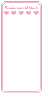 DIY tear off notepads are a cute gift idea for a nurse thank you gift, for a nursing school graduation or nurses appreciation week or day. Awesome graduating registered nurse present or school nurse gift you can make yourself with the free printable templates.