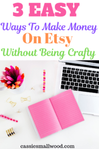 Easy ideas for how to start selling products on Etsy if you aren't a diy crafter. How to create an online small business and make money selling non-craft items. Make extra cash selling vintage items, print on demand stuff, and printable things that can earn you passive income while you travel. #sellingonetsy #makemoneyfromhome #smallbusinesstips