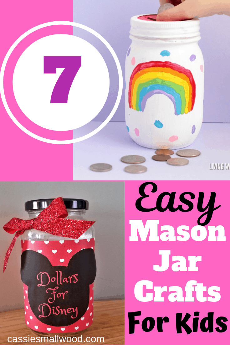 When schools are out for summer, kids become bored quickly.  These easy diy mason jar crafts are awesome summer ideas for the kids at home.  Parents are always looking for fun things to do with their children to keep them busy.  These creative crafts will make mom happy and let the kids use their imagination with these indoor activities.  Learn how to make cute things with mason jars.  Great for rainy days too!