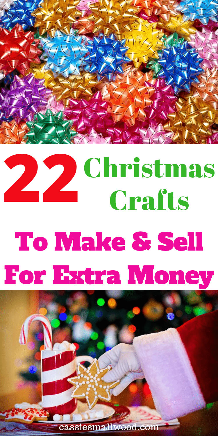 Awesome ideas for DIY crafts to sell on Etsy, Amazon Handmade or at craft fairs for extra money. Inspiration for simple cheap things to make as homemade gifts and decorations for the holidays and winter as a side income. You don't have to be Martha Stewart to make these craft projects. Tutorials paint, wreaths, Dollar store items, wood signs, mason jars, sewing, woodworking, and ornaments. Country Christmas crafts and stocking stuffers to sell to make some holiday cash.