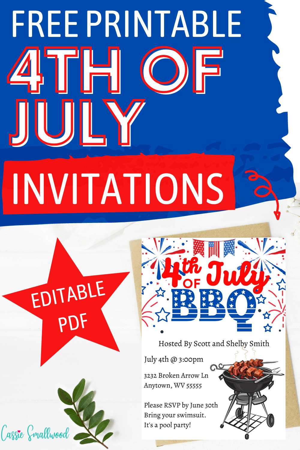 4th Of July Invitation Templates