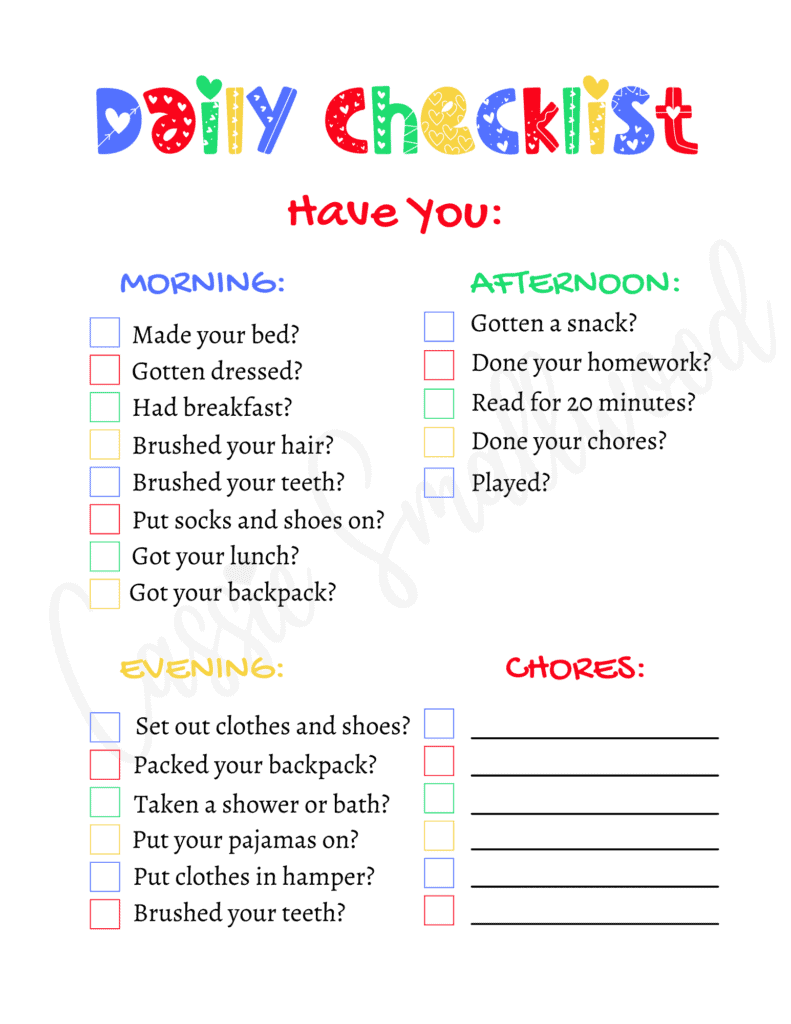 2025 Calendar Anime Printable Checklist For Kids