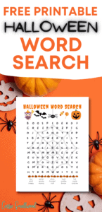 Free printable Halloween word search puzzle for kids