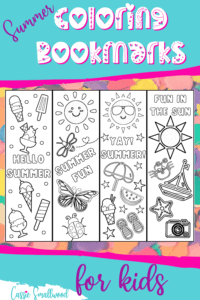 free printable coloring bookmarks for kids summer craft