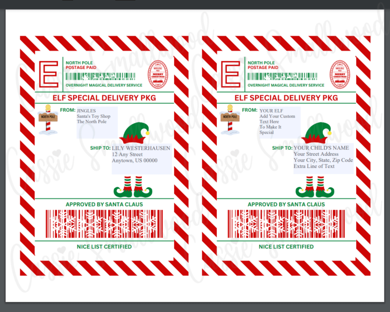 Free Editable Letter From Santa Template - Cassie Smallwood