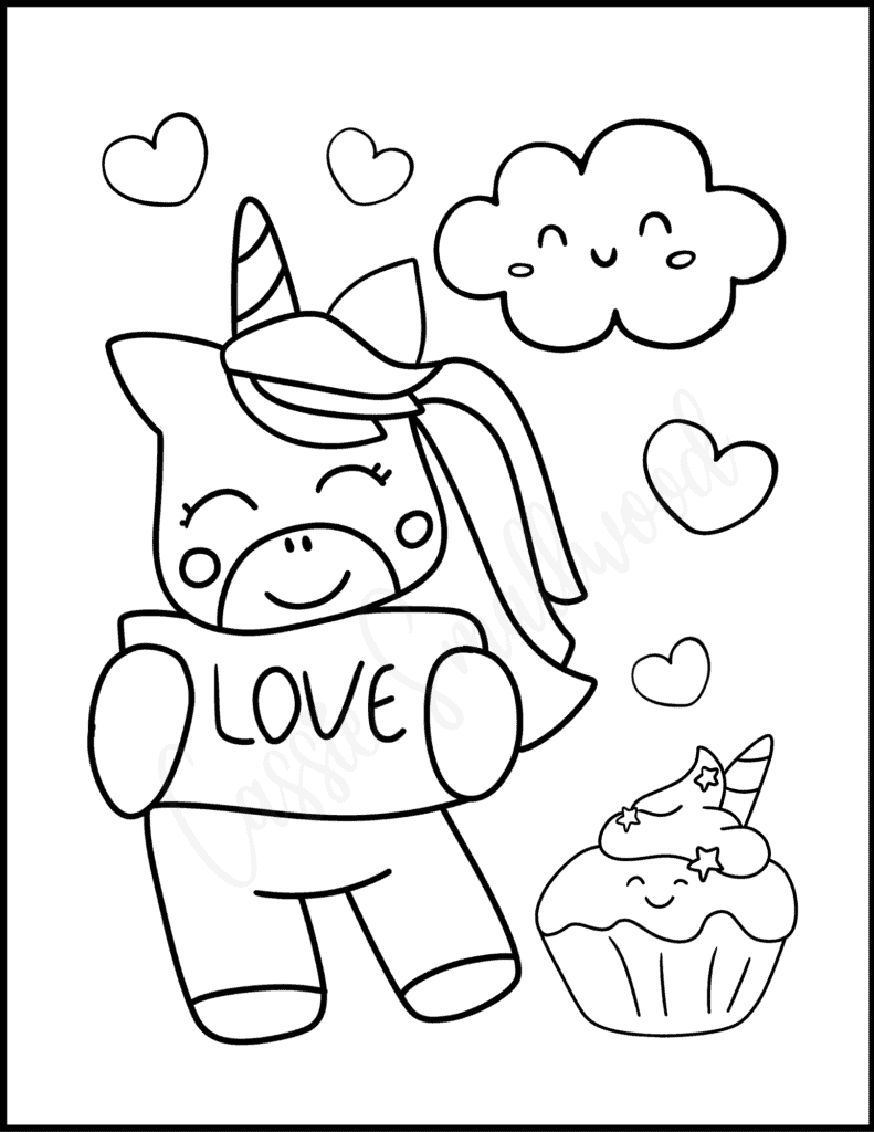 7 Cute Unicorn Cupcake Coloring Pages  Cassie Smallwood