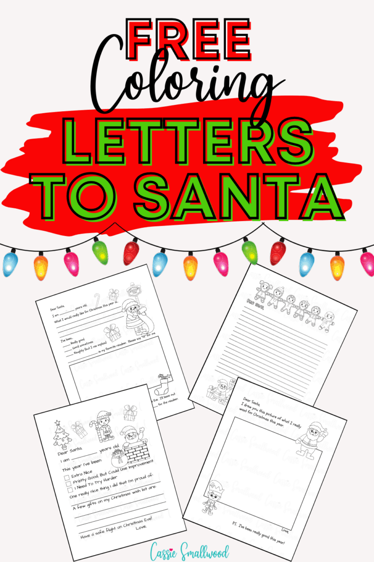 4 Coloring Letter To Santa Templates