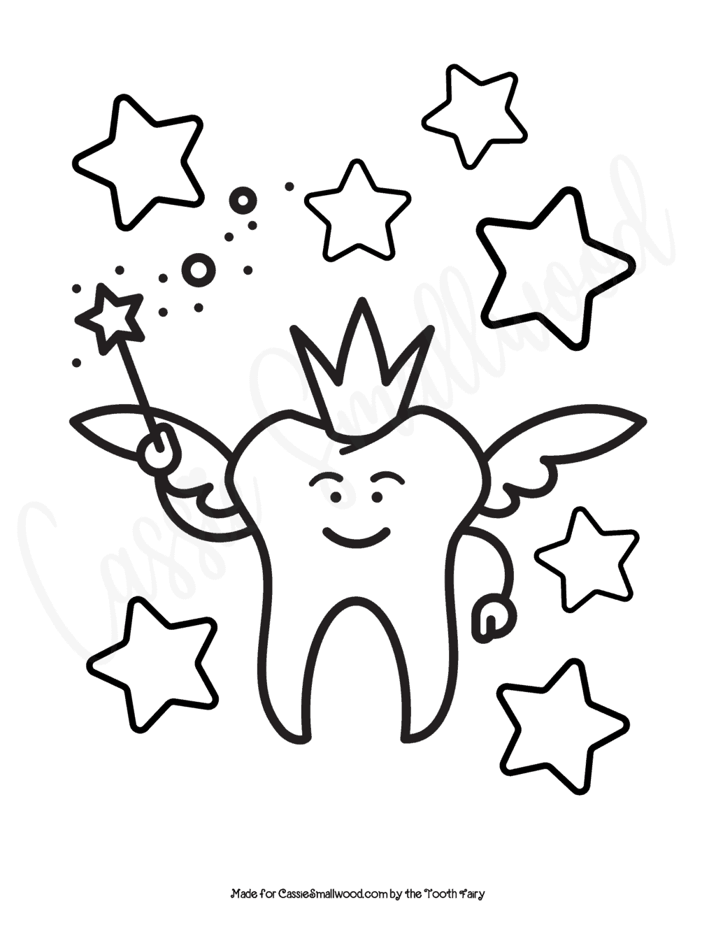 20 Fun Tooth Fairy Coloring Pages FREE Printables - Cassie Smallwood