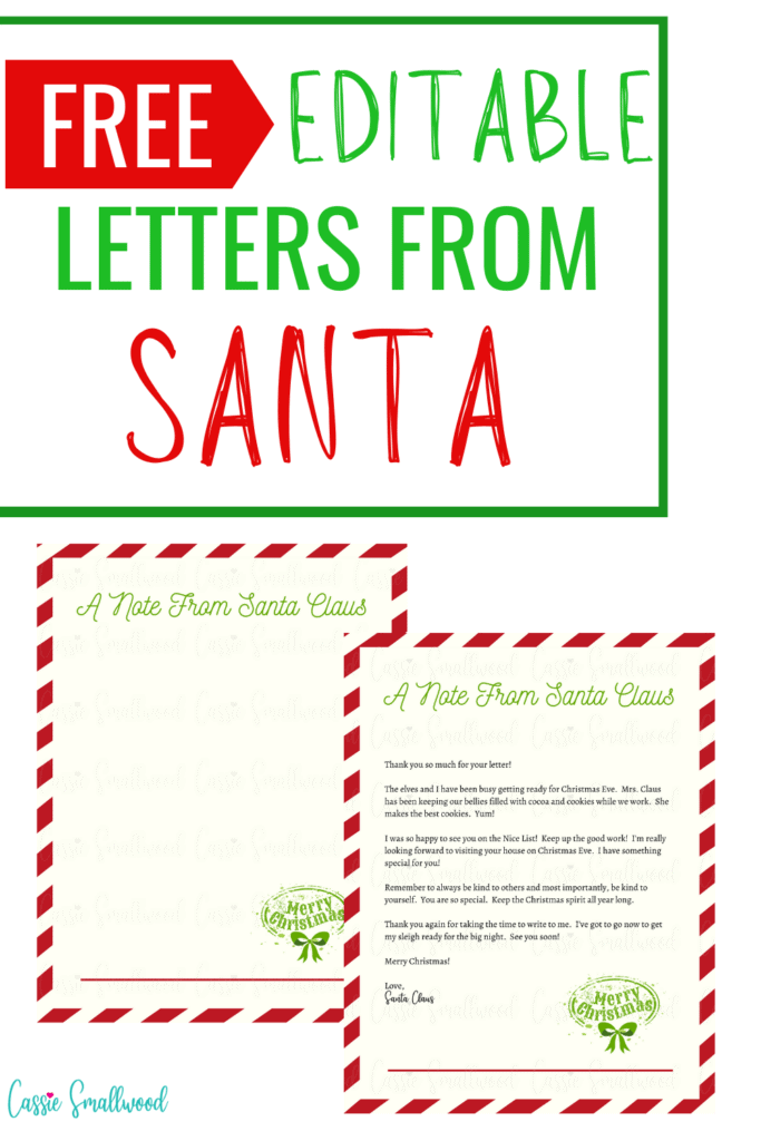 nice list certificate INSTANT DOWNLOAD Christmas Santa letter Self-personalise Editable Santa Letter kids Christmas Letter from Santa