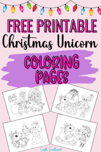 Free printable christmas unicorn coloring pages for kids