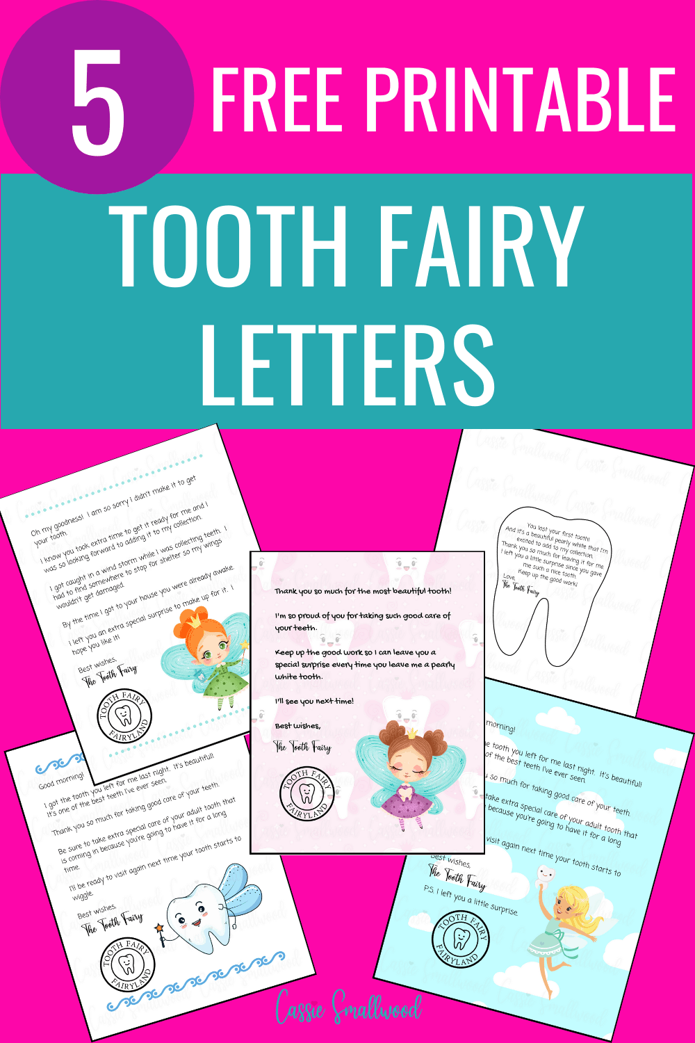 tooth fairy letter template word free