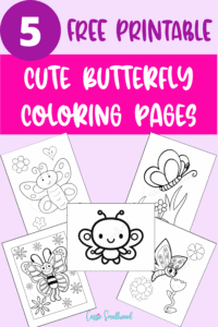 Free printable cute butterfly coloring pages for kids