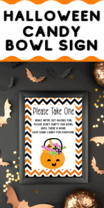 Free printable please take one Halloween sign with Halloween candy poem