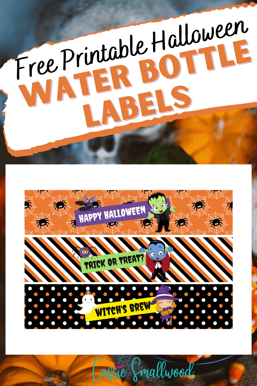 Printable Halloween Water Bottle Labels