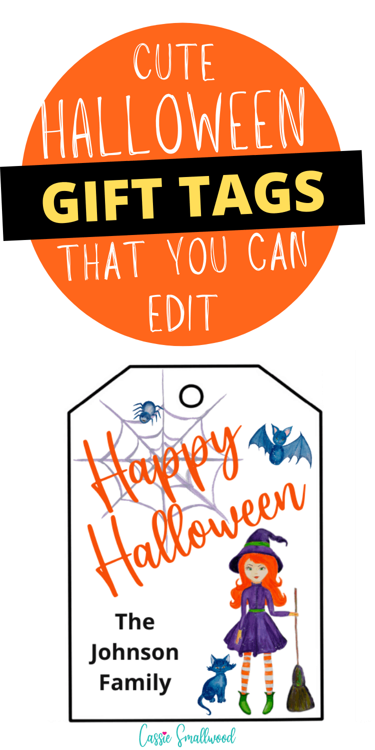 Free Printable Happy Halloween Tags (Editable) Cassie Smallwood