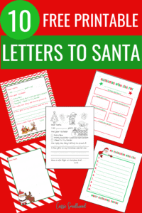 10 Free printable letters to Santa, Santa list printable coloring letter to santa, fill in the blank letter to santa, write a letter to santa claus