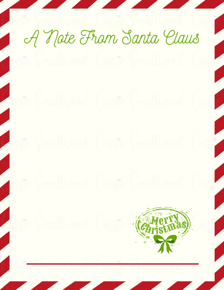 Free Editable Letter From Santa Template - Cassie Smallwood