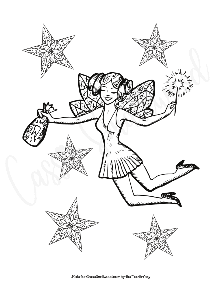 20 Fun Tooth Fairy Coloring Pages FREE Printables - Cassie Smallwood