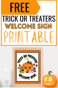 Free trick or treaters welcome sign printable