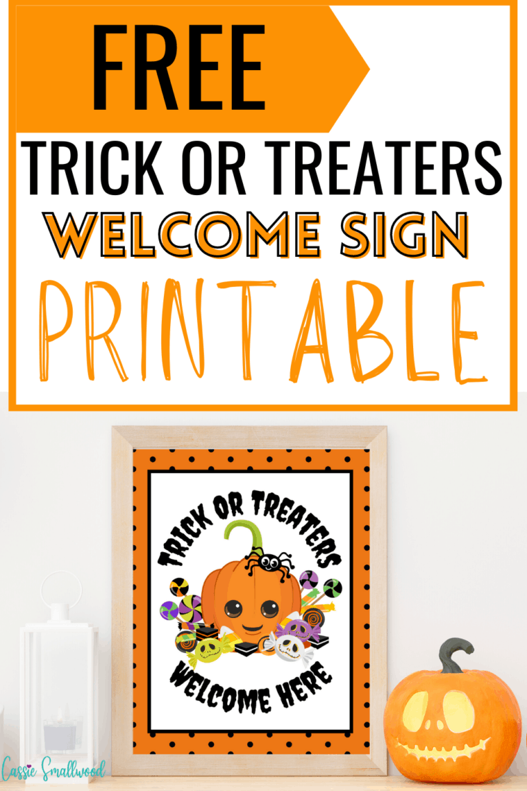 Trick Or Treaters Welcome Sign (Free Printable)