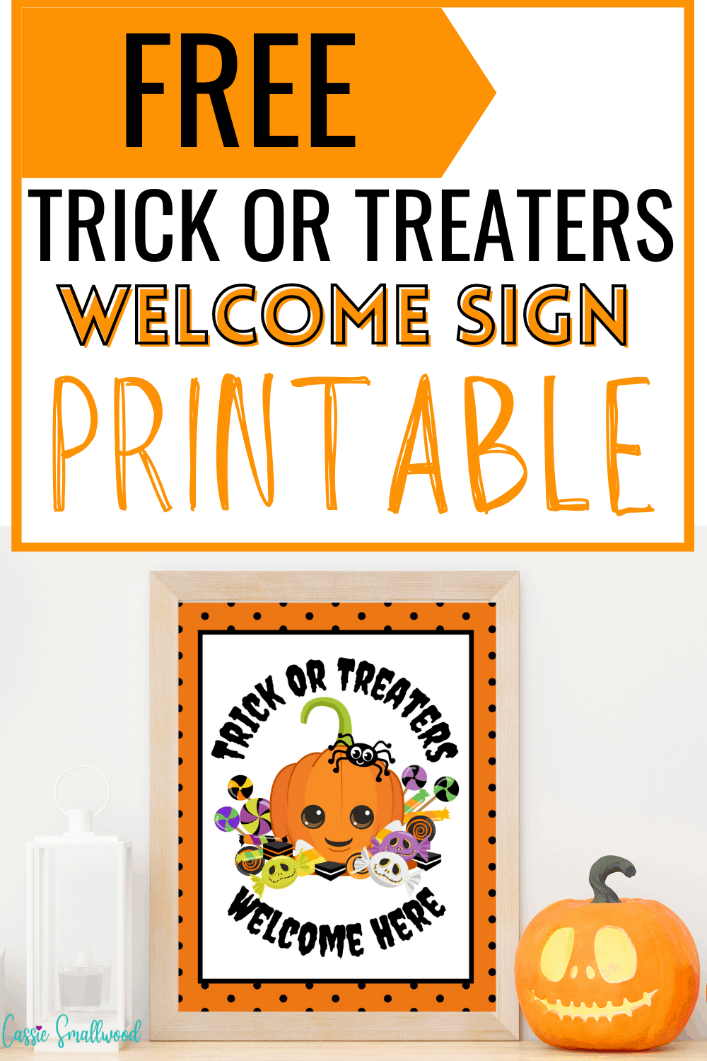 Free trick or treaters welcome sign printable