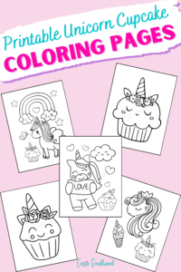 Free Printable Kawaii Unicorn Cupcake Coloring Pages