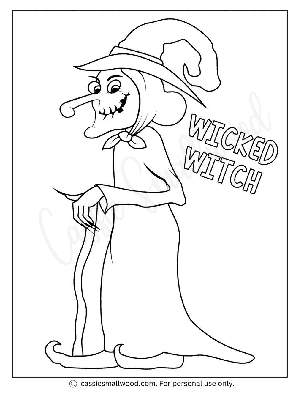 THE BEST Witch Coloring Pages - Cassie Smallwood