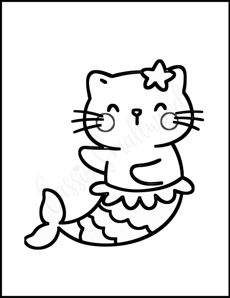 print mermaid coloring pages