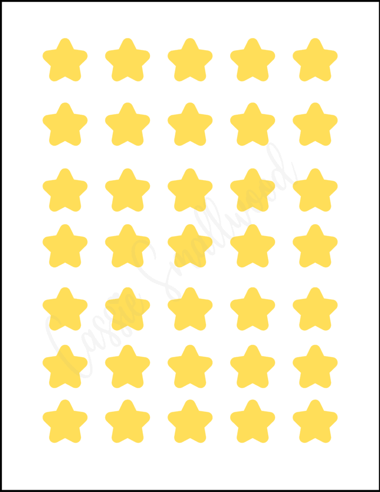1 Inch Star Pattern 46 Printable Star Templates (Tons Of Different Sizes) - Cassie Smallwood