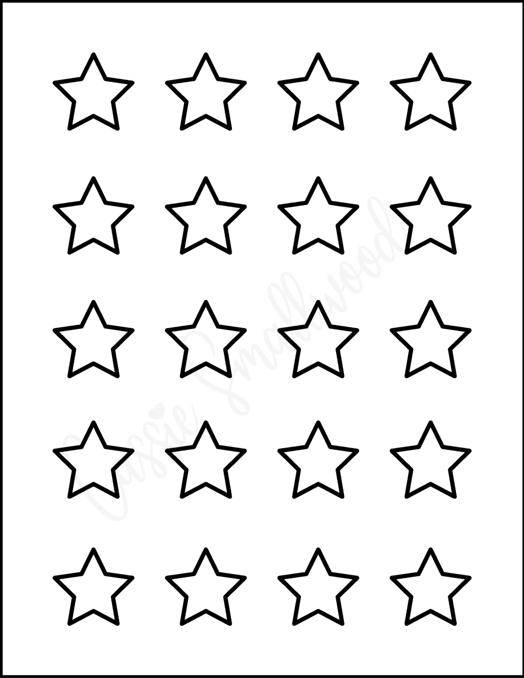 46 Printable Star Templates (Tons Of Different Sizes) - Cassie Smallwood