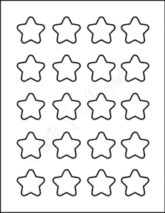 1.5 Inch Rounded Star Stencil