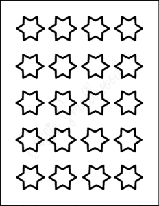 1.5 Inch 6 Point Star Printable Templates