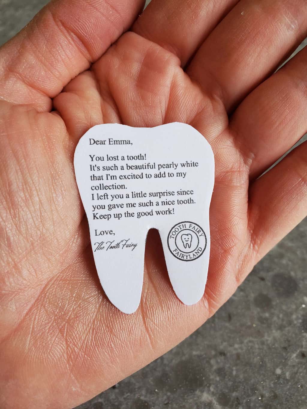 5 Adorably Cute Tooth Fairy Receipts - Cassie Smallwood