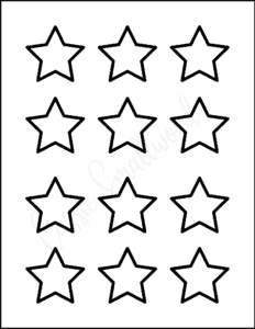 2 inch star templates outline pattern cut out