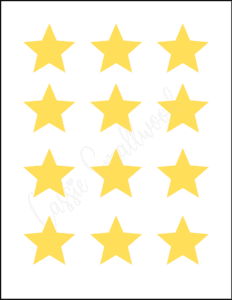 2 inch yellow star cut out template